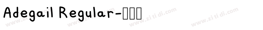 Adegail Regular字体转换